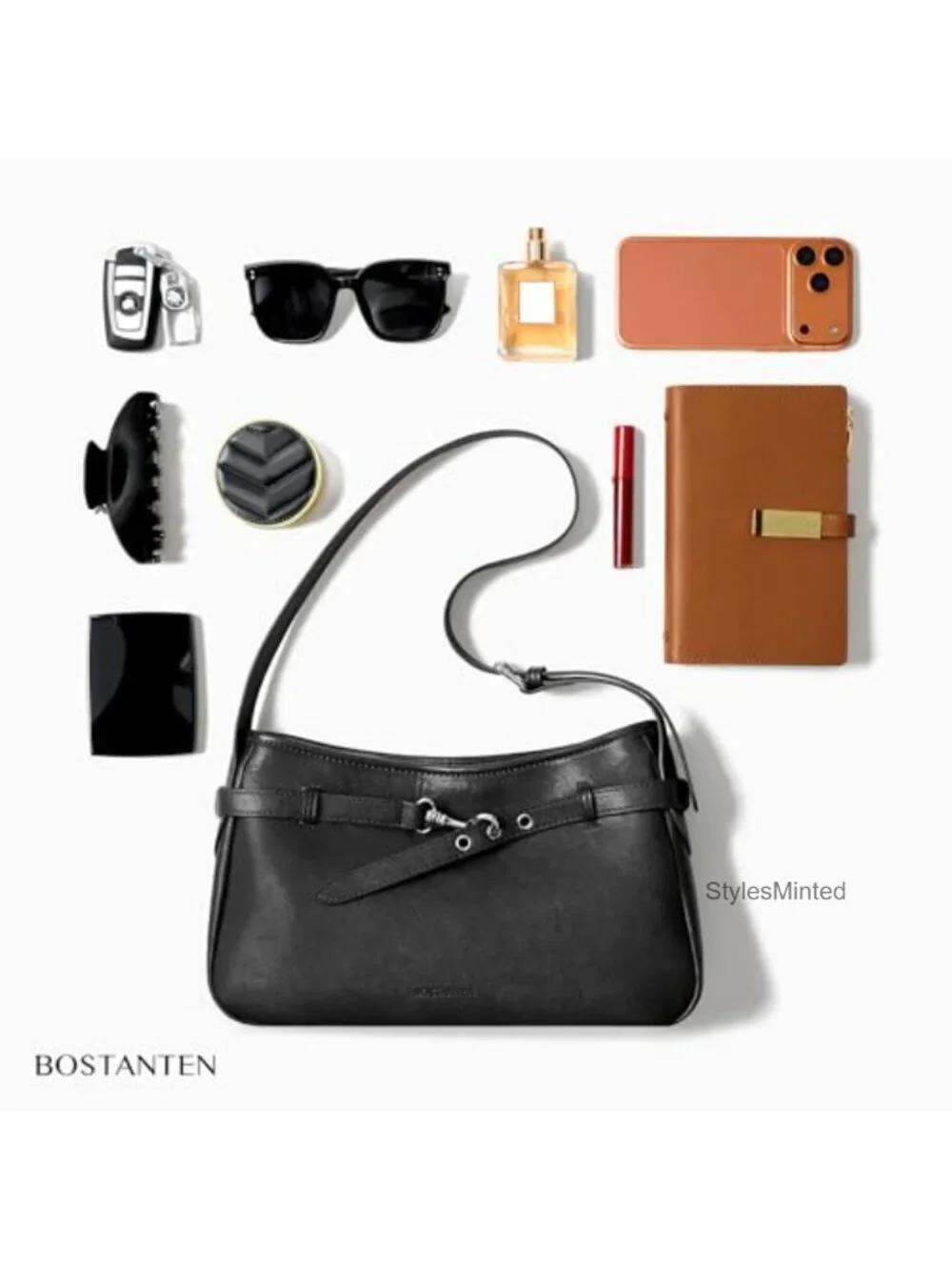 Medium Vegan Leather Shoulder Handbag Hobo Purse with Adjustable Strap